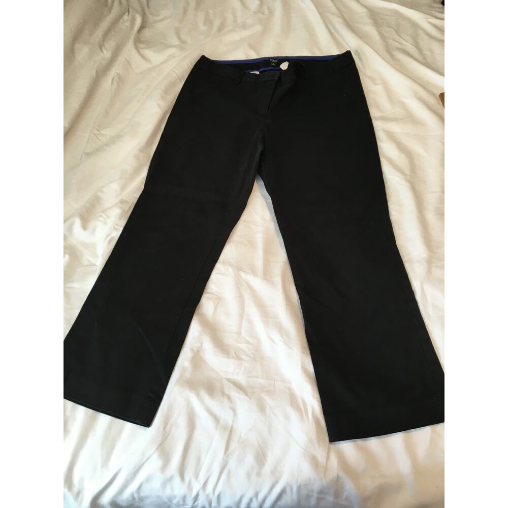 J. Crew stretch cotton CityFit Pants size 8 Black - Picture 7 of 16